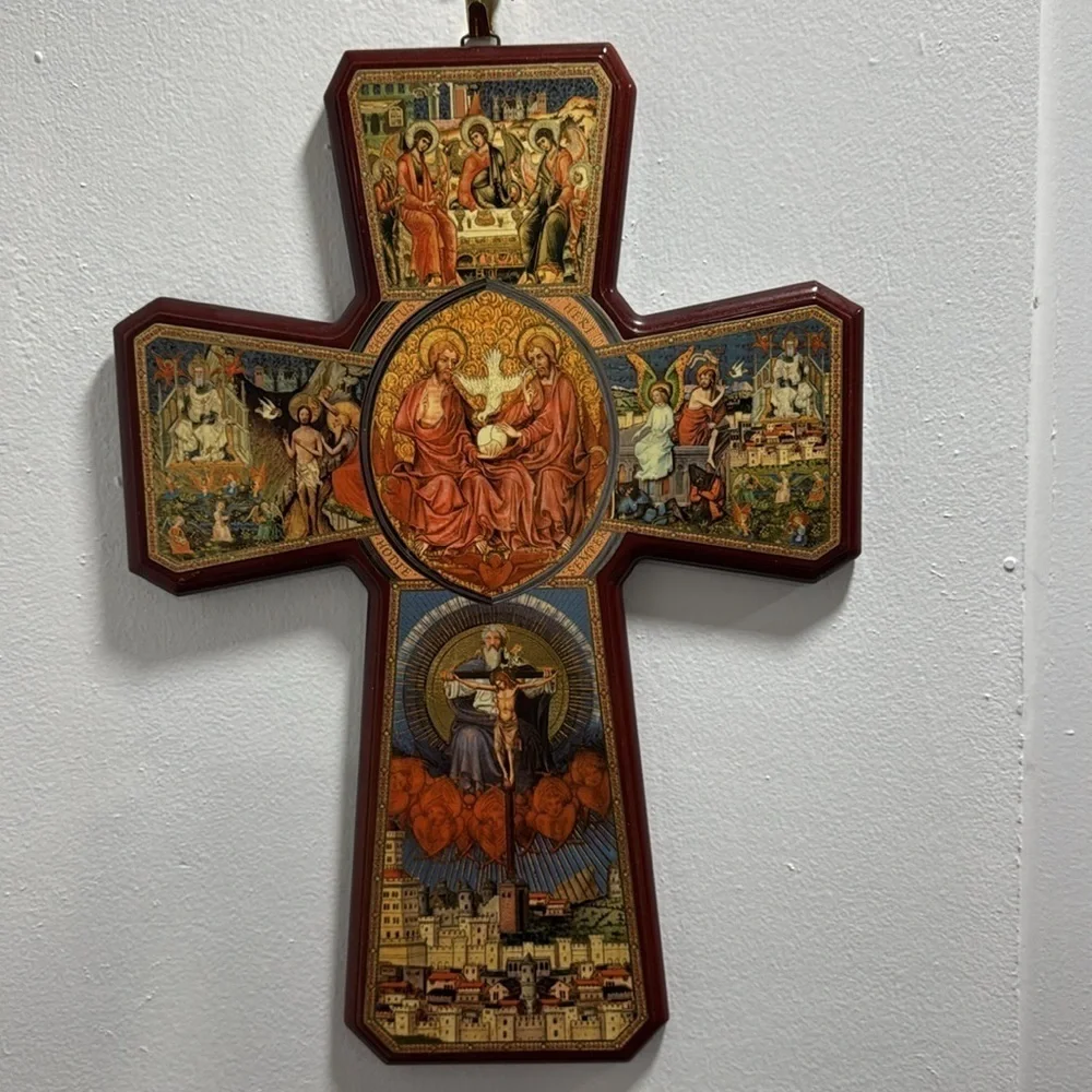 Red and Orange Byzantine Art Wall Decor